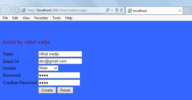 ASP.Net Form validation
