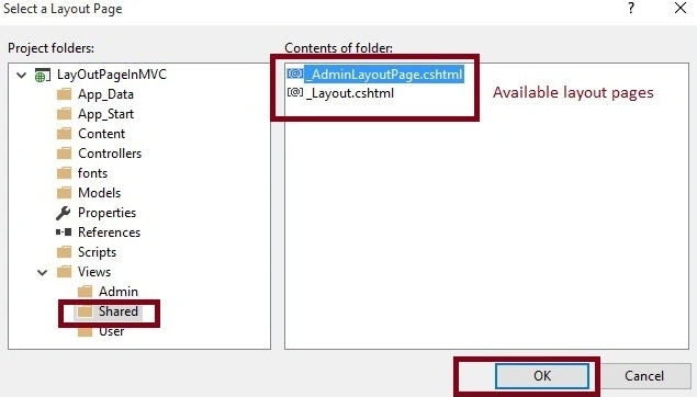 Admin layout