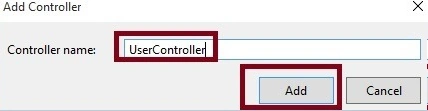Click on add button