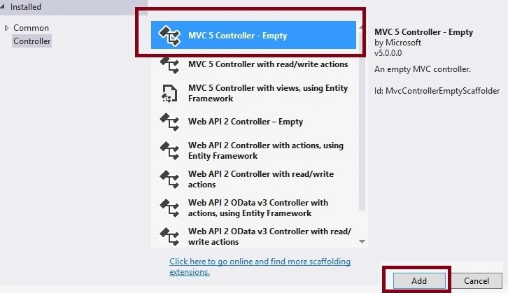 MVC five controller