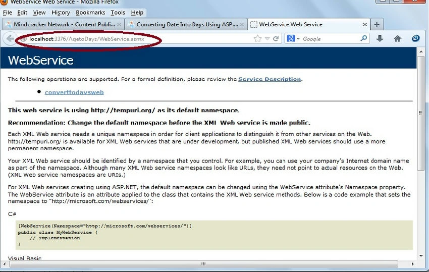 Preceding URL box