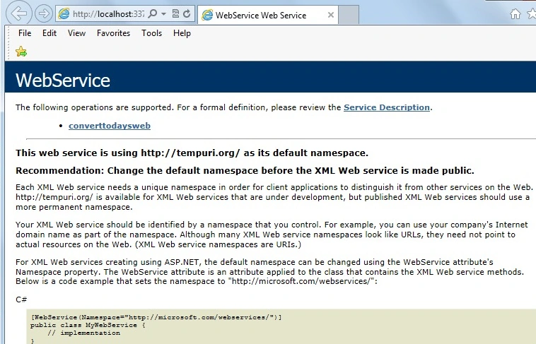 Web service