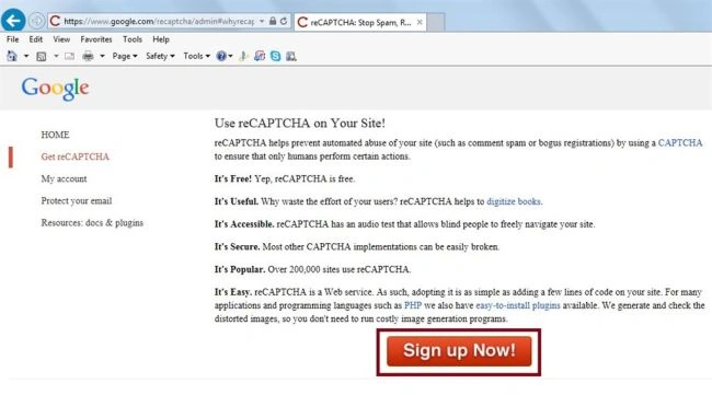 get reCAPTCHA