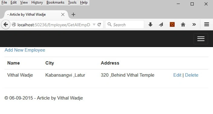 Back to Employee List