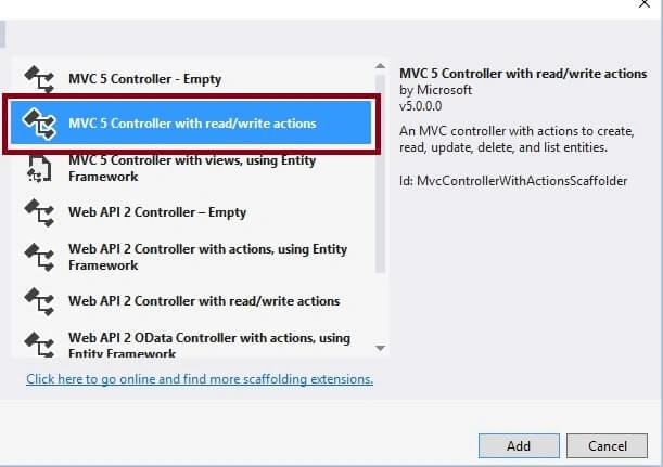MVC 5 controller