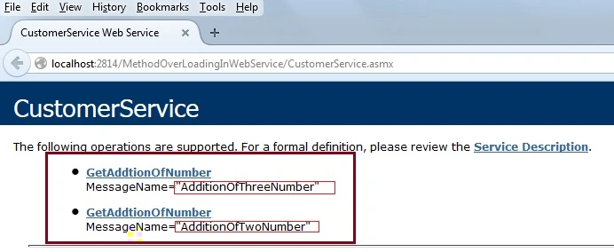 Web Service application