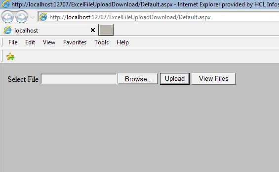 Uploading And Downloading Excel Files From Database Using ASP.NET C#