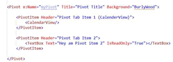 Add the Pivot 