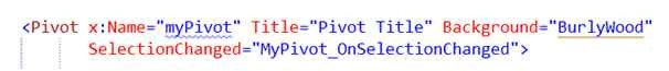 Handling the pivot selection