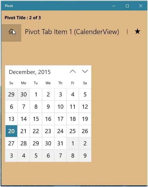 Pivot header