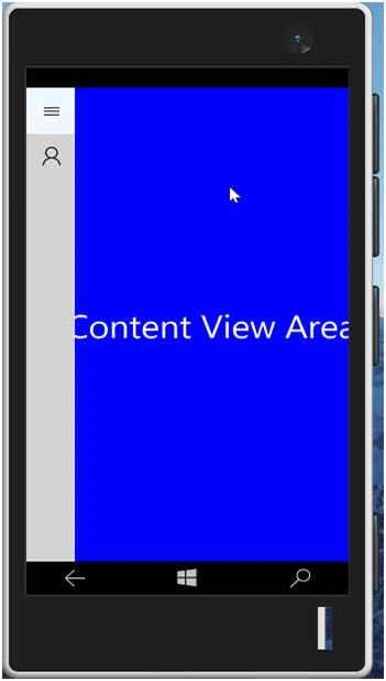 Content view area