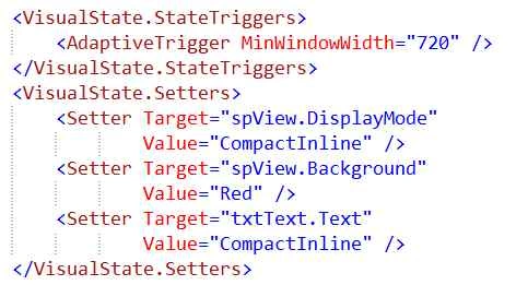Set the UI changes