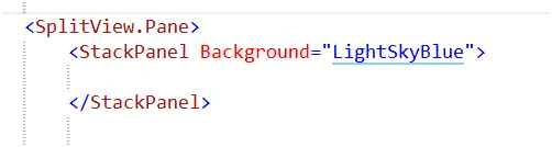 Split View pane