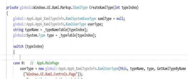 CreateXamlType function