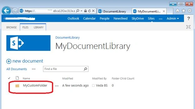 created Folder