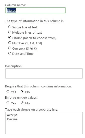 Choice filed