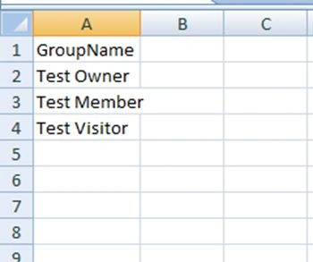 CSV file