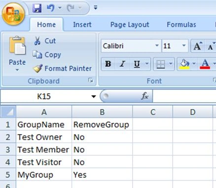 delete a group