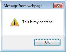 alert message with the same content