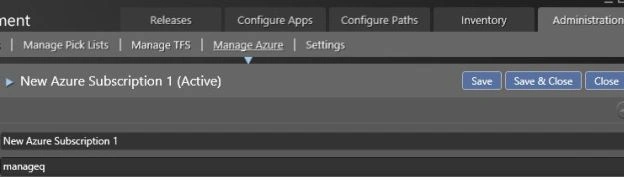 azure managing