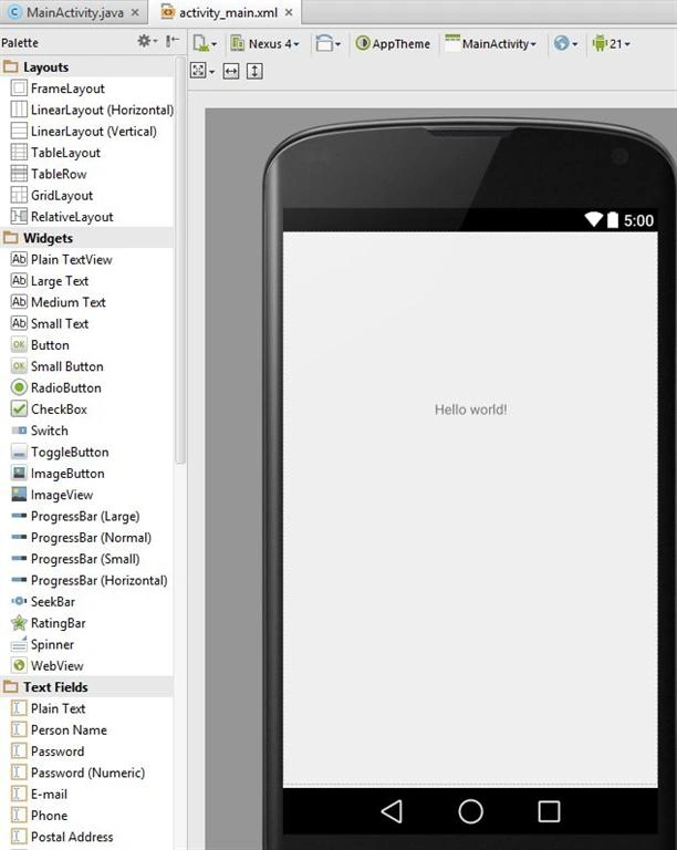 activity main.xml