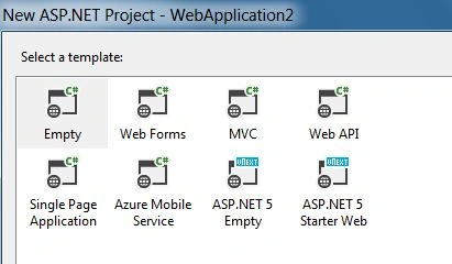 ASP.NET 2015 template