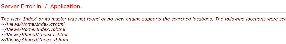 error page