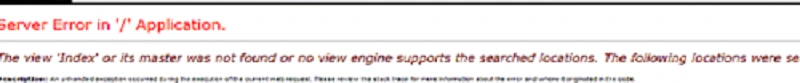 get an error page