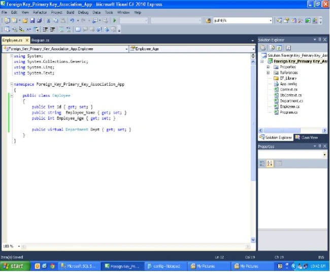 Department Table as Virtual