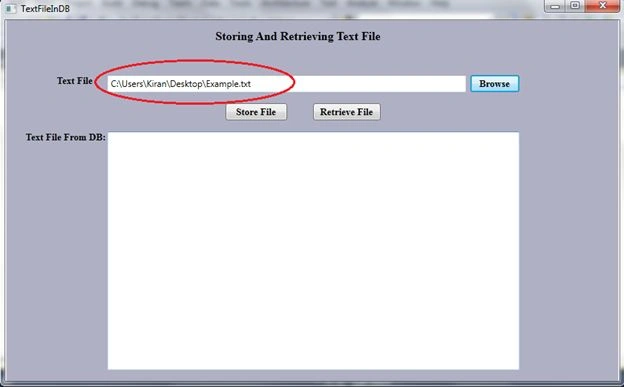 Selecting Text File