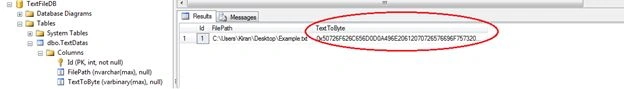 Text File Content in Database