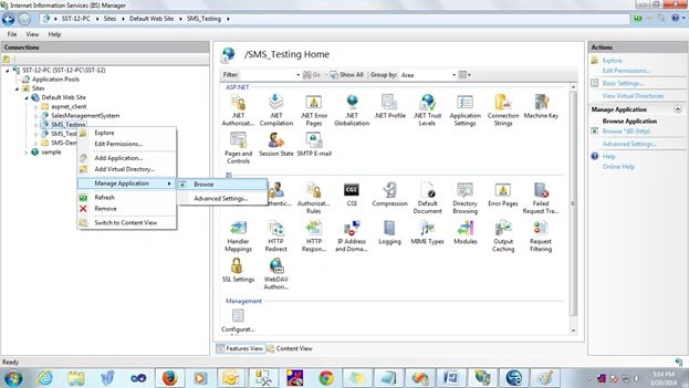 Manage Application