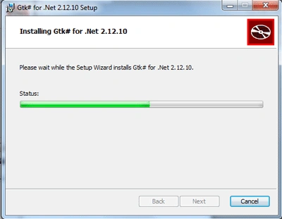 Wait while gtk # being install