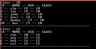 cmd output