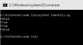Example for Identity Operators