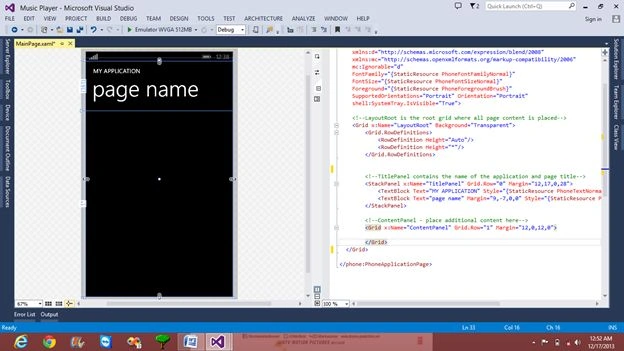 Windows phone page