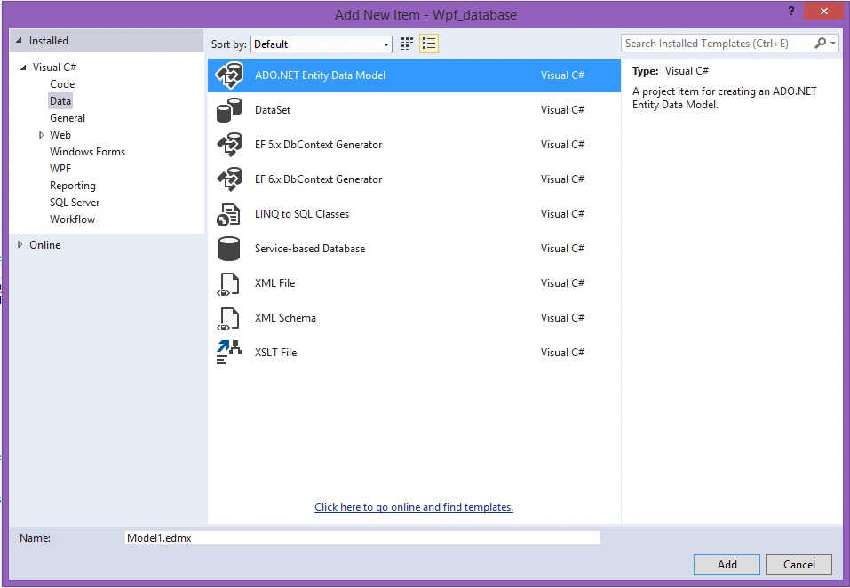 Data Binding in WPF DataGrid Control Using SQL Server Database