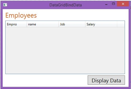 Cdata grid Bind Data