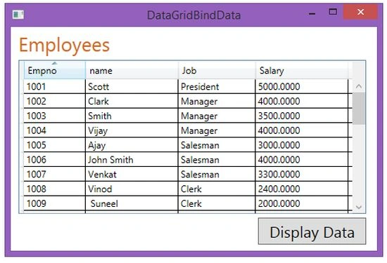 show data