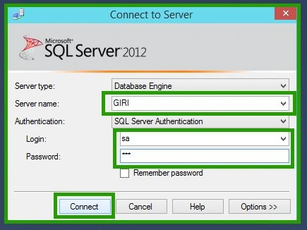 connect to database