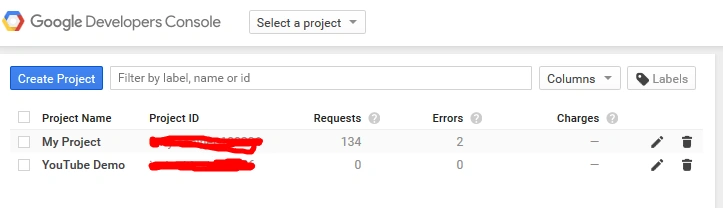 create project