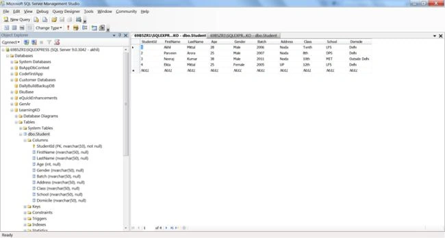 Check in Database