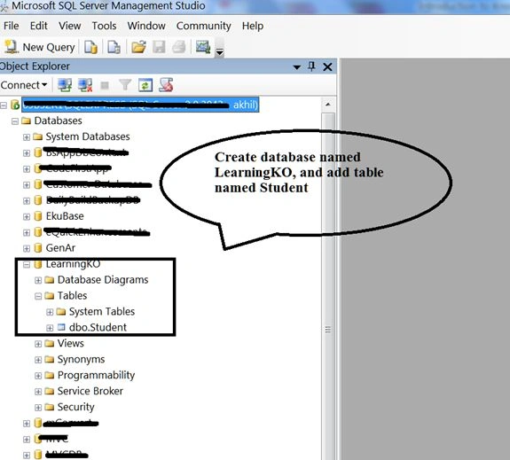 Create Database