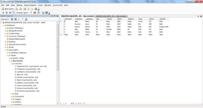 Database Table