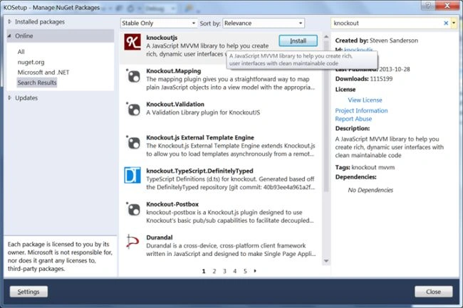 Install Knockoutjs