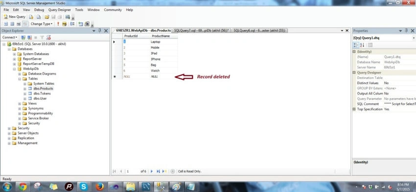 Deleted record
