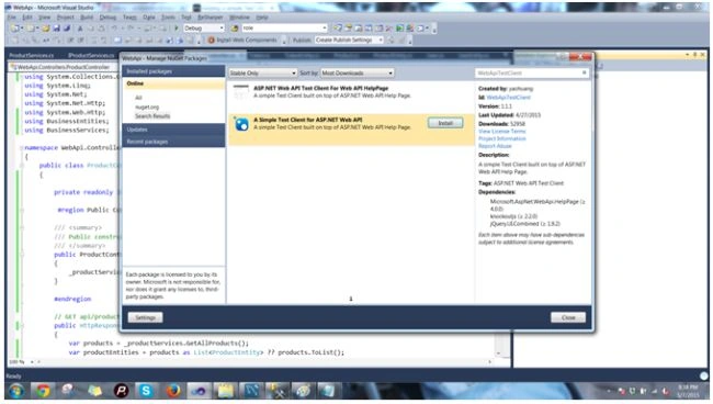 WebAPITestClient