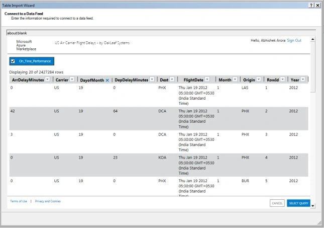 sample data