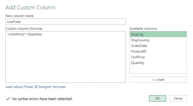 add custom column