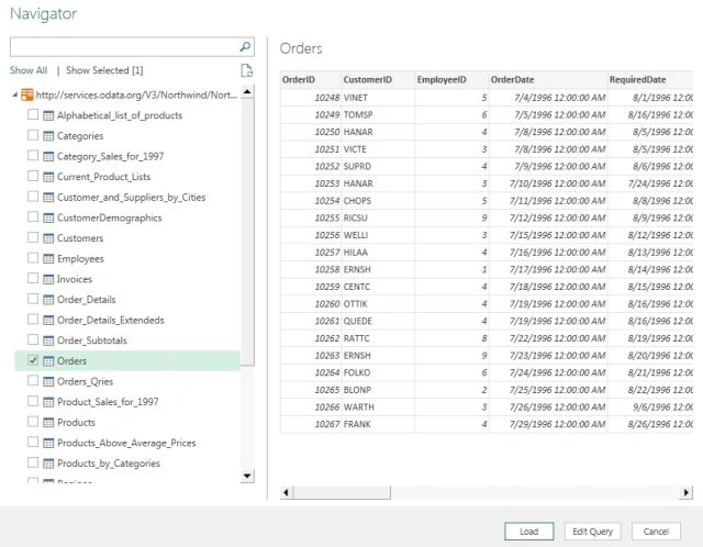 edit OData feed